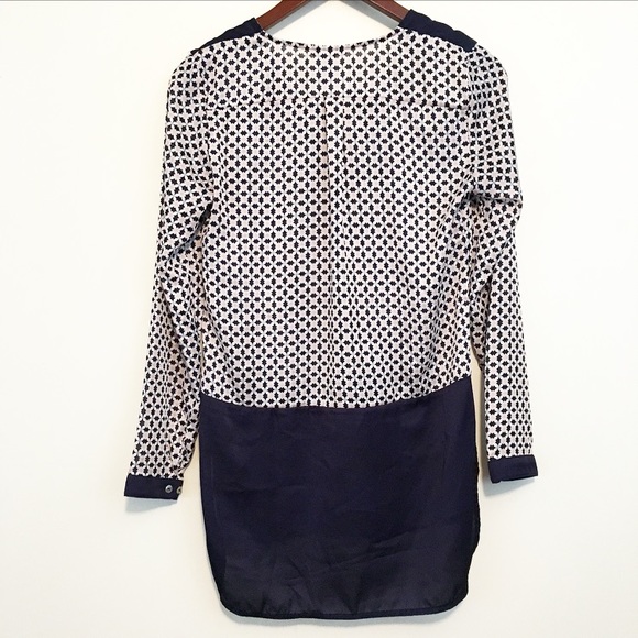 H&M Geometric Floral High Los Contrast Tunic - Picture 4 of 4